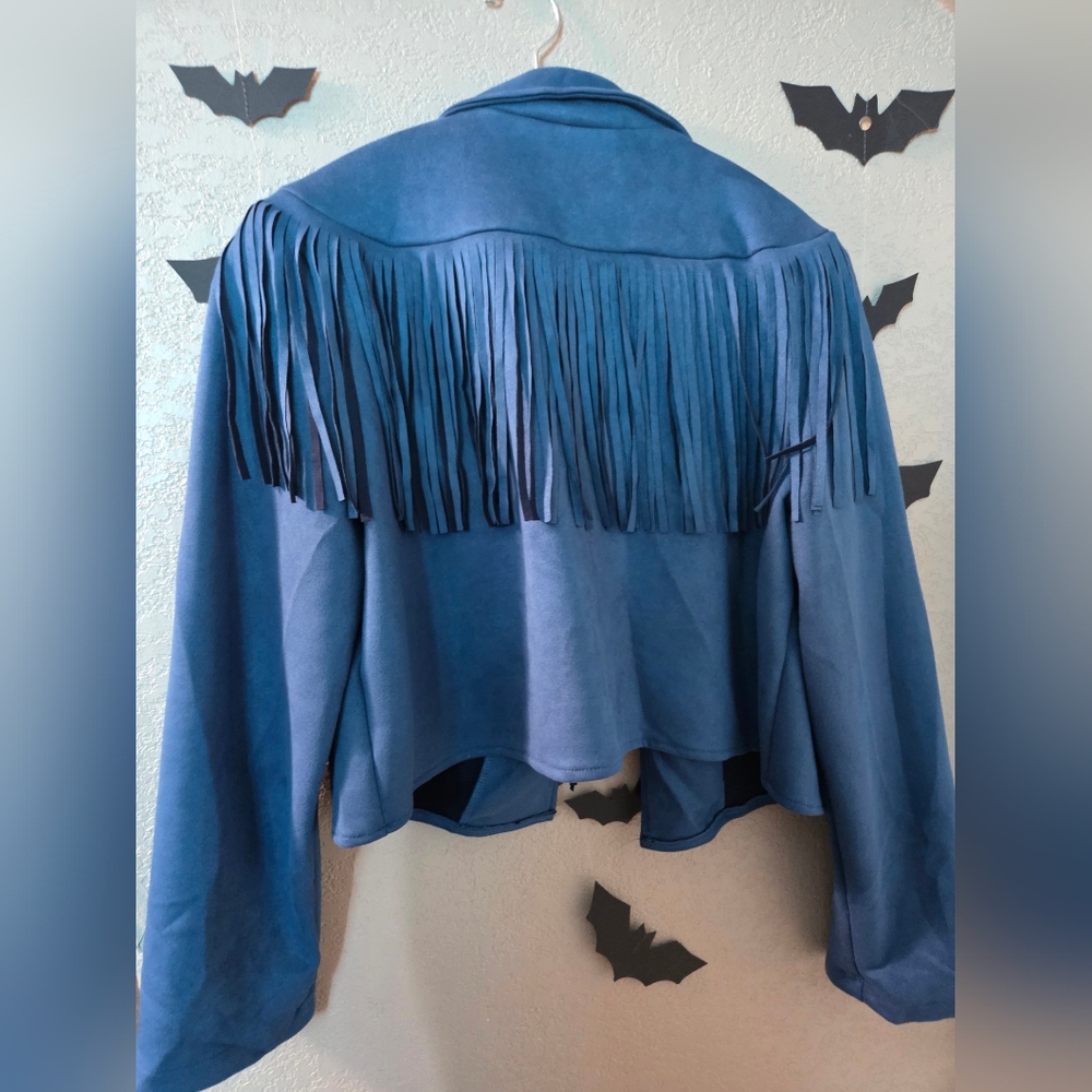 Fringed Blue Jacket - image 3